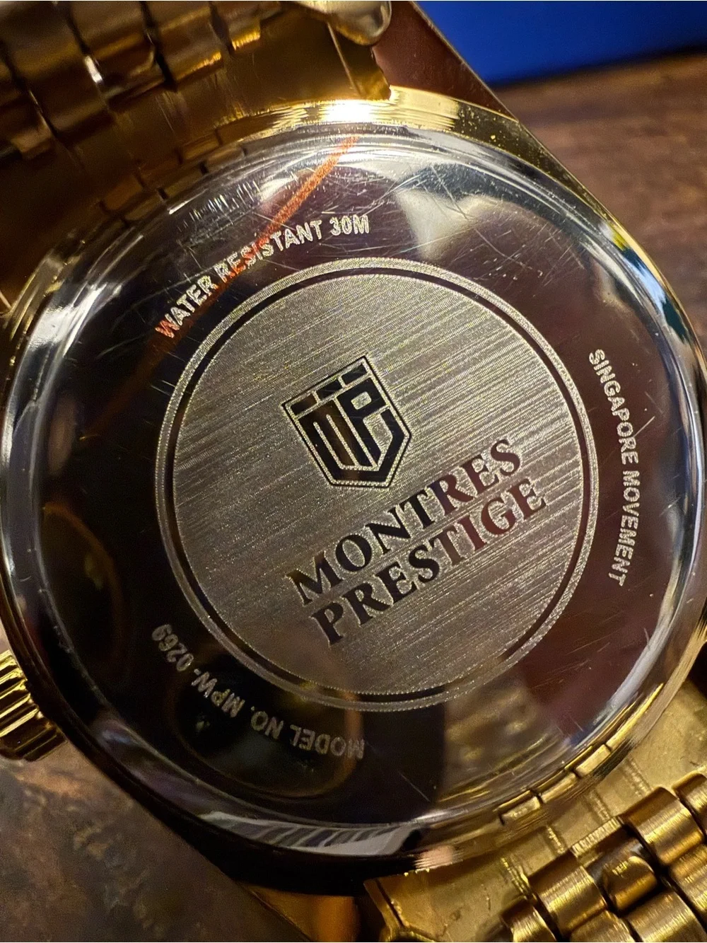 Montres Prestige x Invicta Gold-Tone 38mm Men's Watch (Model MPW-0269)